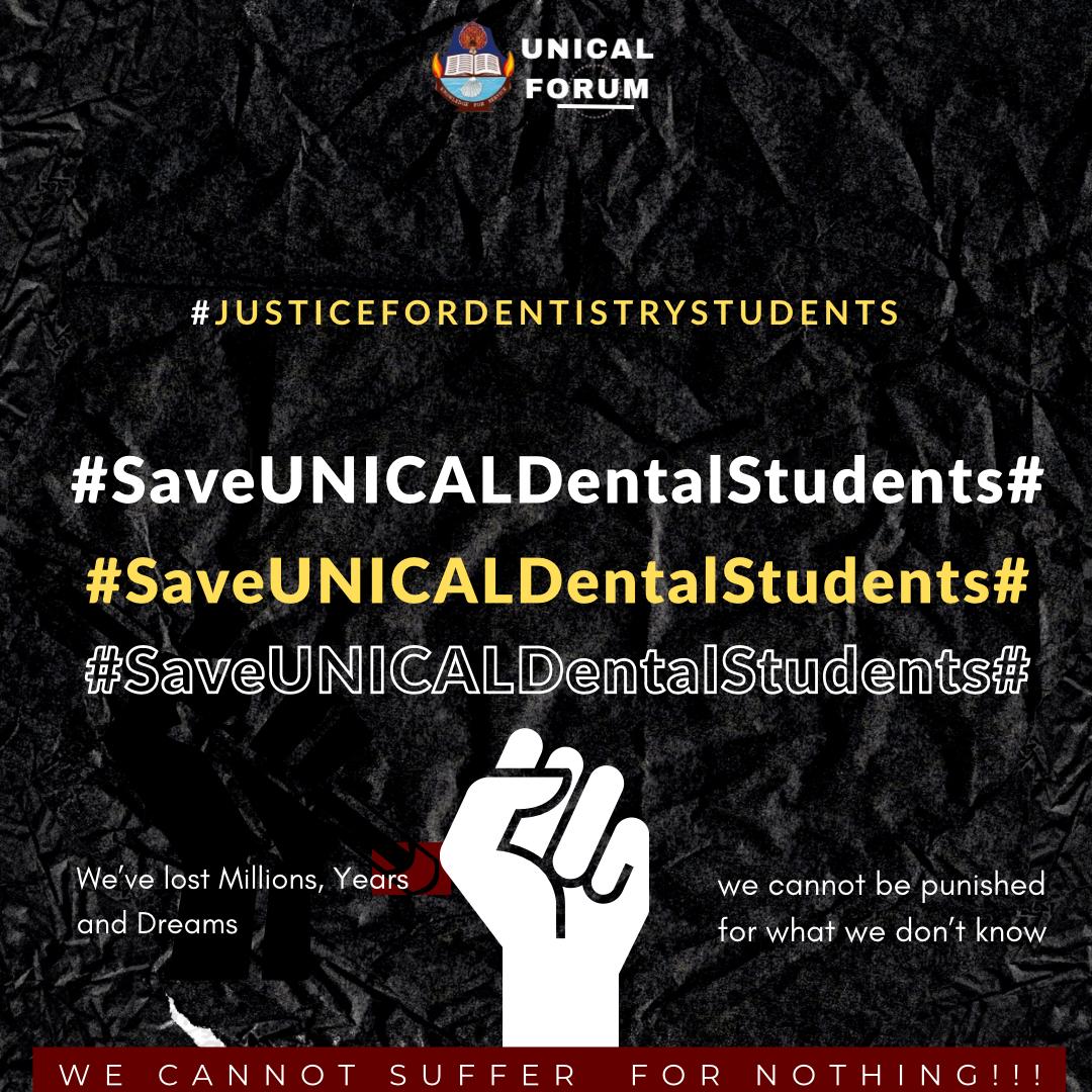 UkayJoe's tweet photo. After the Dental students of Unical went to see the VC and waited for hours outside her gate for the delegates sent along with the SUG president and current and emeritus president of the faculty, the following was deduced:
#SurvivingDentistryInUNICAL 
#SaveDentalStudentsOfUnical https://t.co/03QY8UNWHS