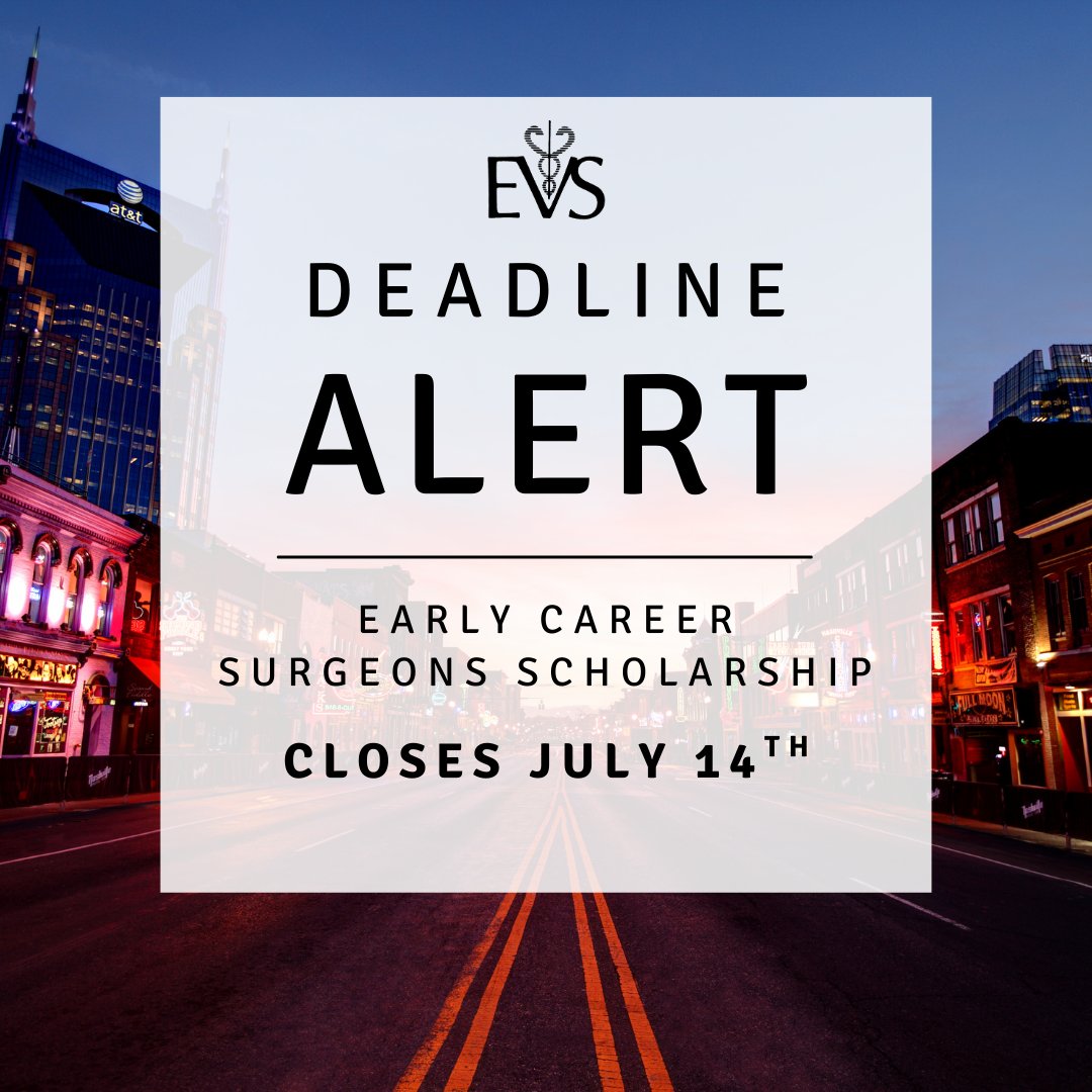 VascularEVS's tweet image. Great news everyone!
We have extended our deadline for the early career surgeons program to end of day Monday, July 14! Apply today!
events.easternvascular.org/scholarships-g…