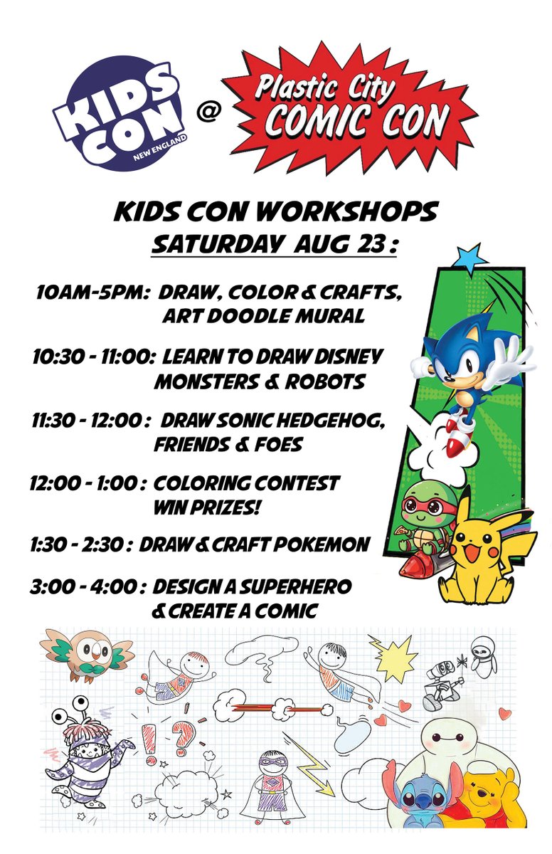 Mighty Mascots #10 & Breakfast Brawlers on IGG! (@recklessgleason) on Twitter photo Our friends over at <a href="/Kidsconne/">Kids Con New England</a> will be joining us once again at <a href="/PlasticCityCon/">PlasticCityComicCon $10 Admission // 08/23/25</a> to bring back the kids workshop! remember that kids 12 & under are free with an adult!! Our friends over at <a href="/Kidsconne/">Kids Con New England</a> will be joining us once again at <a href="/PlasticCityCon/">PlasticCityComicCon $10 Admission // 08/23/25</a> to bring back the kids workshop! remember that kids 12 & under are free with an adult!!