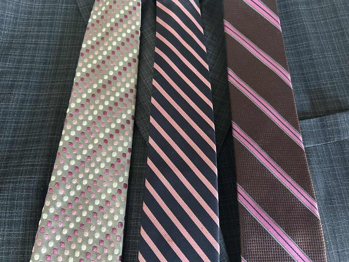 A little tie help, please. Which one of these three are we going with to match this blue suit… Left, middle or right? <a href="/WLWT/">WLWT</a>