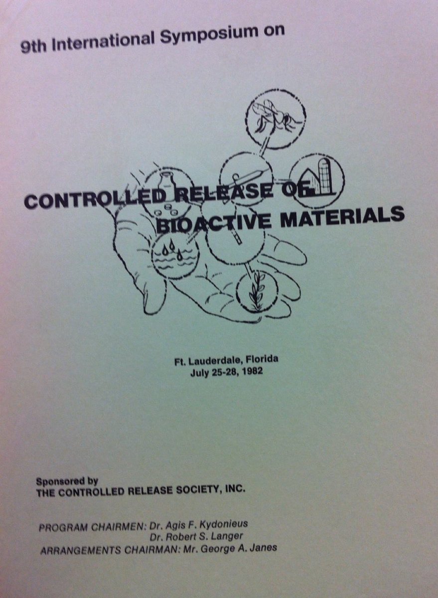 Nicholas A. Peppas (@npeppas) on Twitter photo <a href="/CRSScience/">Controlled Release Society</a> meeting Proceedings 43 years ago. Bob Langer and Agis Kydonieus were the Program Chairs. Cc: <a href="/JustinHanesPhD/">Justin Hanes</a> <a href="/SMitragotri/">Samir Mitragotri</a> <a href="/CRSScience/">Controlled Release Society</a> meeting Proceedings 43 years ago. Bob Langer and Agis Kydonieus were the Program Chairs. Cc: <a href="/JustinHanesPhD/">Justin Hanes</a> <a href="/SMitragotri/">Samir Mitragotri</a>