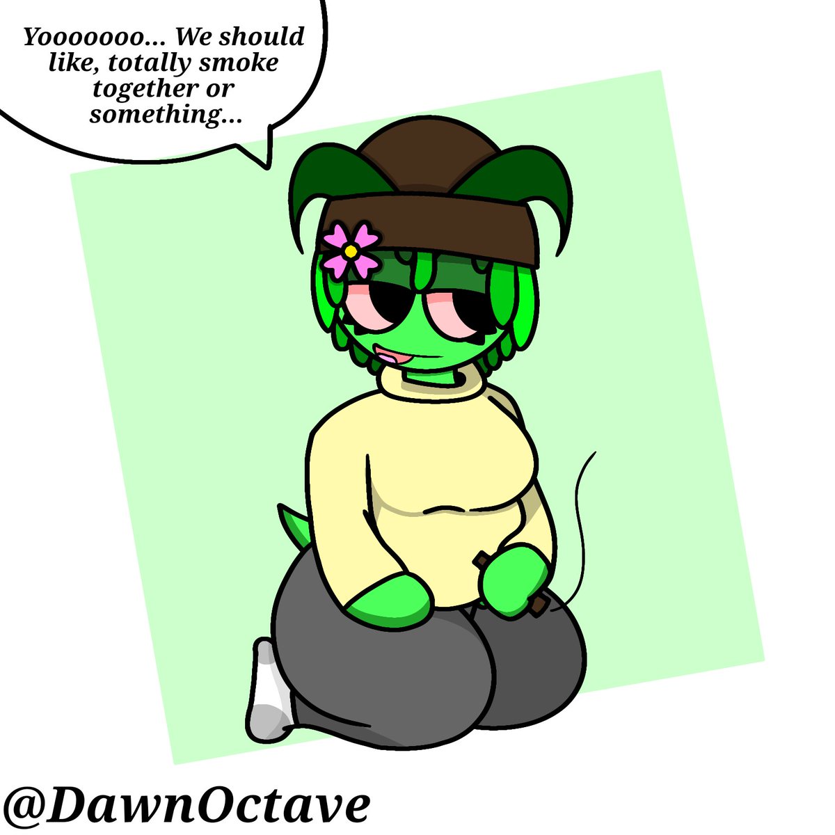 DawnOctave's tweet image. So I decided to make a small drawing with Vineria from my AU, cause some of the other characters deserve some love. She loves to smoke a little too much...
#sprunki #sprunkivineria #Sprunkality