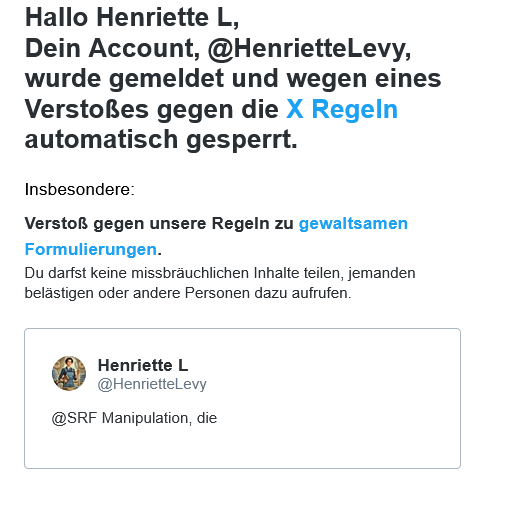 levyu22's tweet photo. Jetzt wird's spannend.
Was daran ist gewaltsam? SRF, Manipultion oder die? https://t.co/mHJllDVDQS