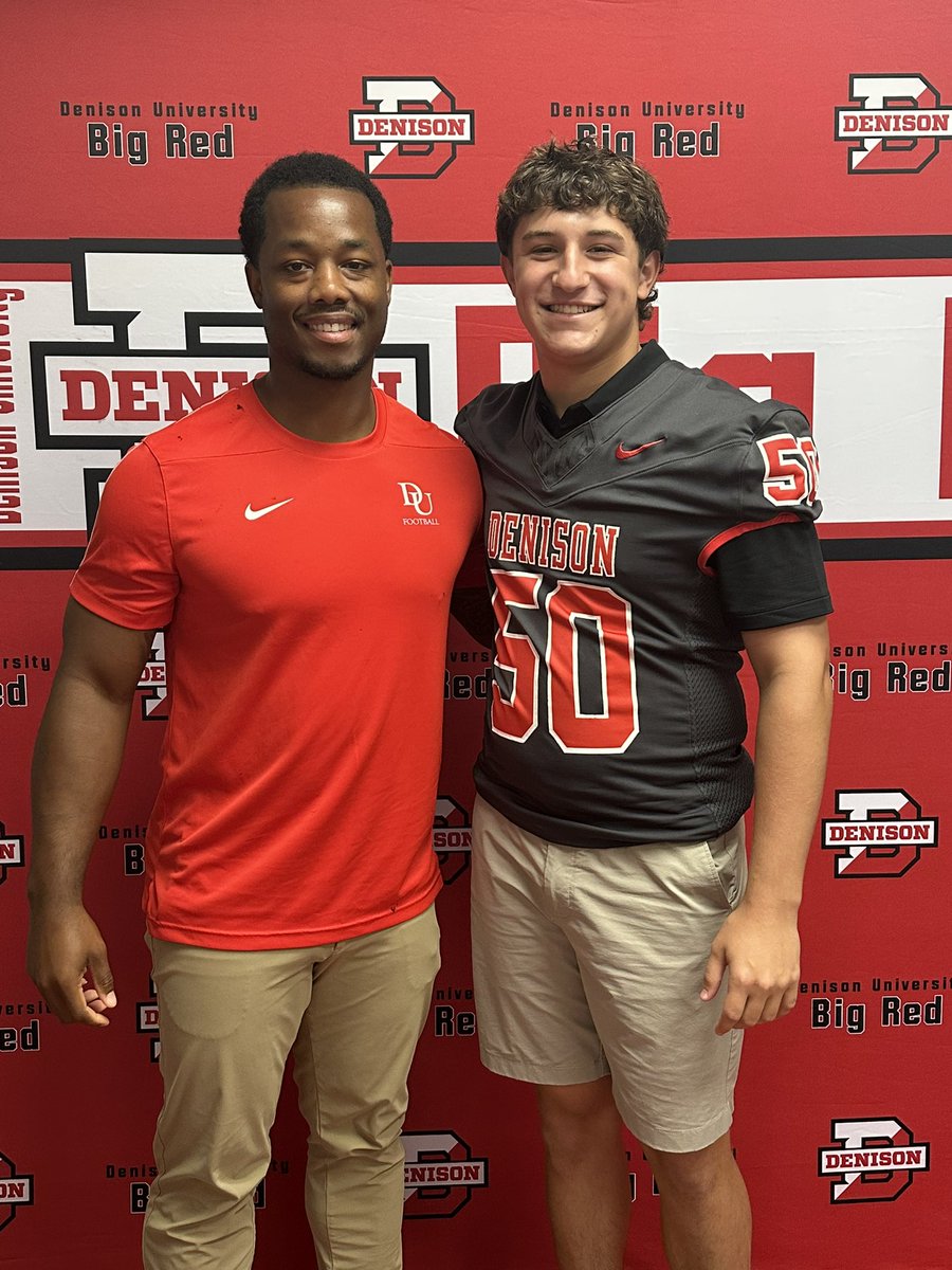Brent Barlow (@brentbarlow88) on Twitter photo After a great visit and conversation with <a href="/coachhatem/">Jack Hatem</a> and <a href="/coachjo51/">Jovon Johnson</a>, I am blessed to receive an offer to play football at Denison University! #RollDenny
<a href="/DUFootball/">Denison Football</a> <a href="/pvifootball/">PVI Football</a> <a href="/CoachGrandizio/">Coach Grandizio</a> <a href="/coachevanspvi/">Dan Evans β99</a> <a href="/CoachDePorter/">Joe DePorter</a> <a href="/Coach_Brady/">Aaron Brady</a> <a href="/WillVapreps/">Will Vapreps Garlick</a> After a great visit and conversation with <a href="/coachhatem/">Jack Hatem</a> and <a href="/coachjo51/">Jovon Johnson</a>, I am blessed to receive an offer to play football at Denison University! #RollDenny
<a href="/DUFootball/">Denison Football</a> <a href="/pvifootball/">PVI Football</a> <a href="/CoachGrandizio/">Coach Grandizio</a> <a href="/coachevanspvi/">Dan Evans β99</a> <a href="/CoachDePorter/">Joe DePorter</a> <a href="/Coach_Brady/">Aaron Brady</a> <a href="/WillVapreps/">Will Vapreps Garlick</a>