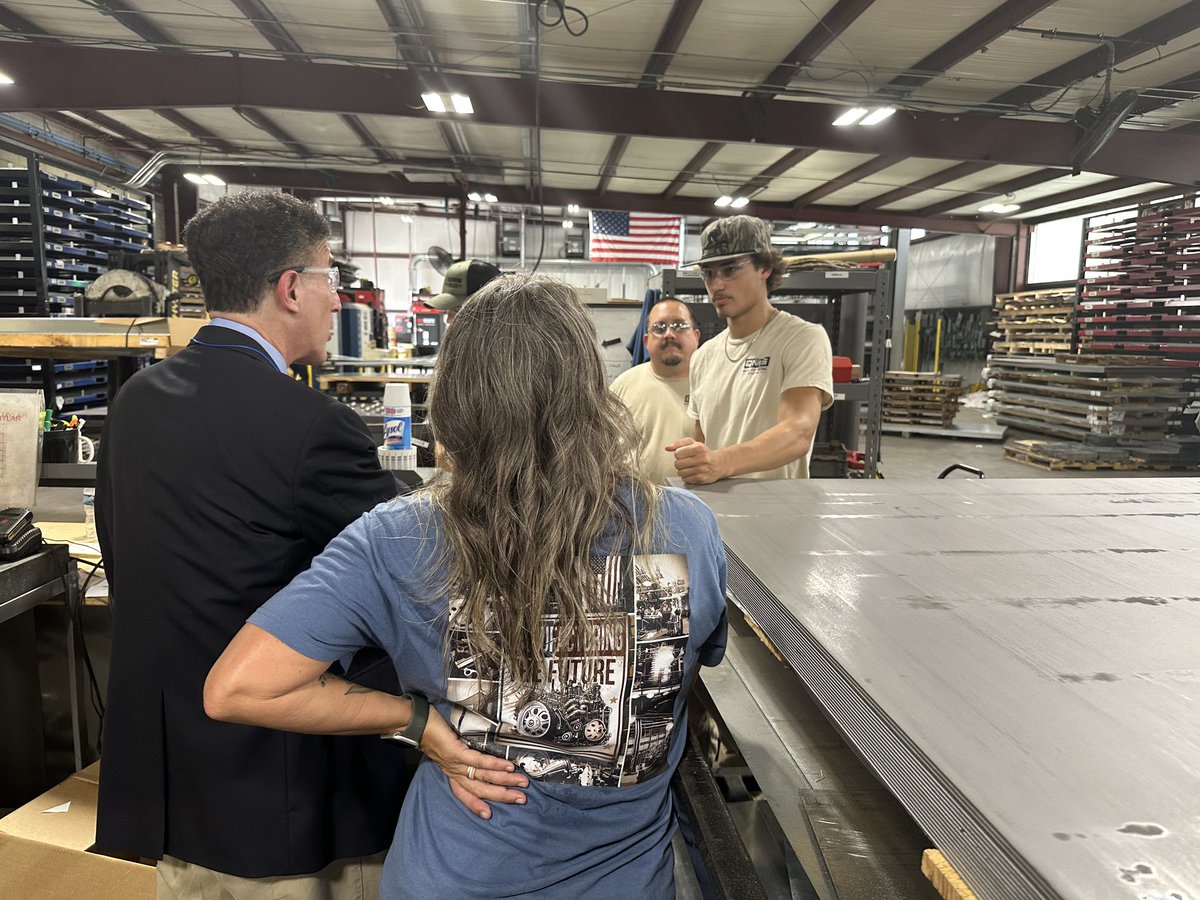 RepDavidKustoff's tweet image. It was great to visit Quality Metal Stamping in Chester County — a fourth-generation, family-owned business with deep roots in Tennessee.
Thank you Heather Griffin for the tour of the growing operations.