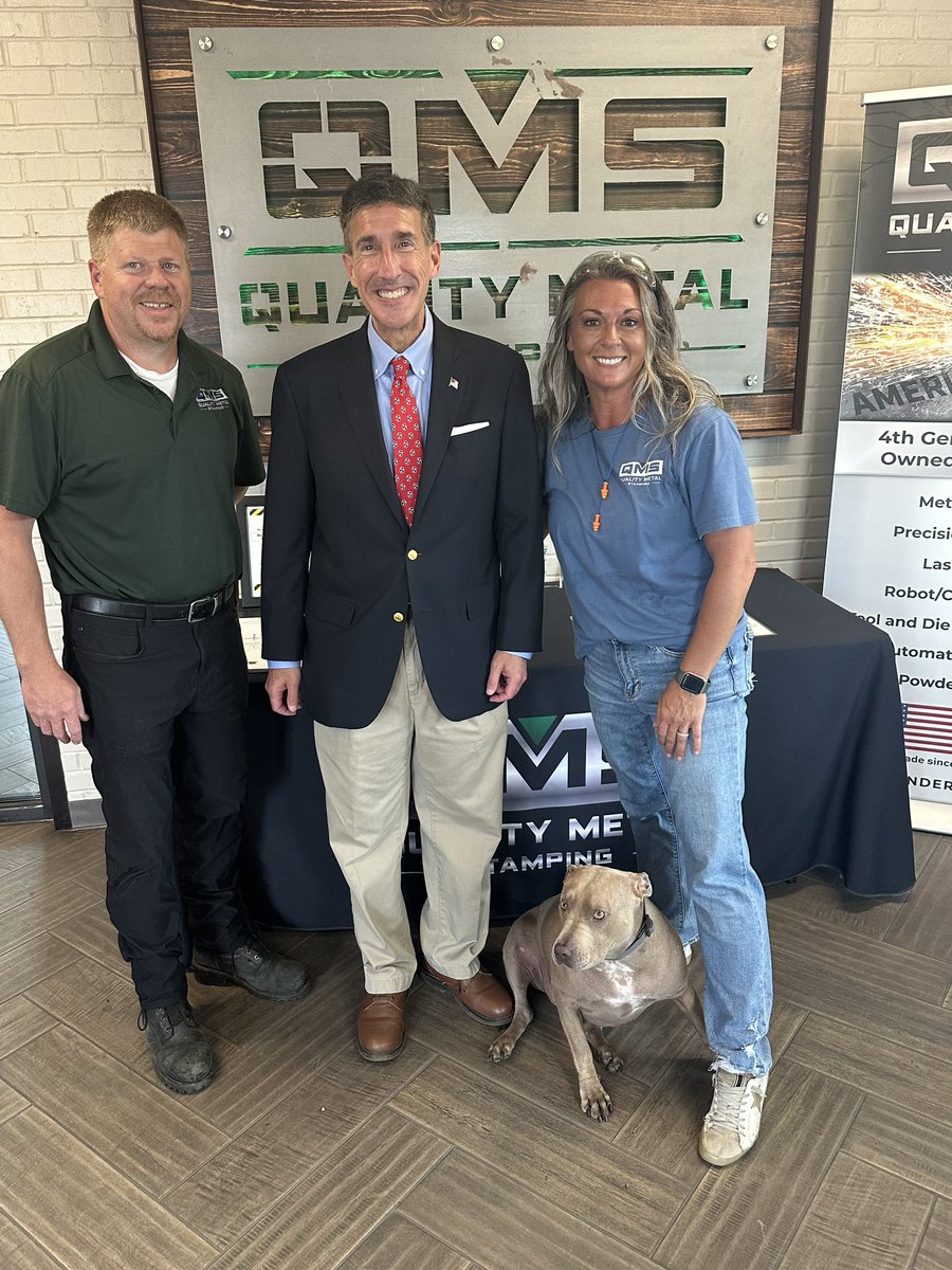 RepDavidKustoff's tweet image. It was great to visit Quality Metal Stamping in Chester County — a fourth-generation, family-owned business with deep roots in Tennessee.
Thank you Heather Griffin for the tour of the growing operations.