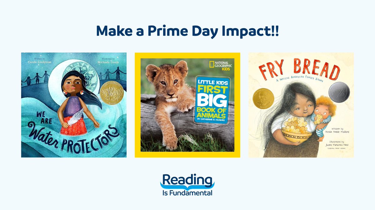 RIFWEB's tweet image. Every day is a great day to impact children's literacy! ✨ But TODAY your dollar can go farther when you pick books from #RIF's #Amazon Wish List that are on Prime Day specials.💫 Check out our list now and pick your favorites to share with a child. 🌟 amzn.to/3MmLL75