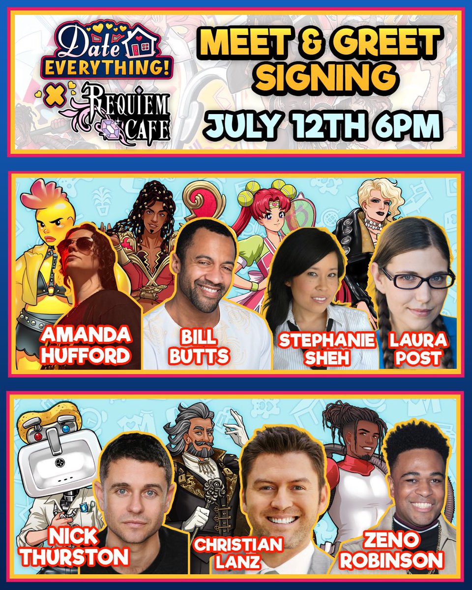 RequiemCoffee's tweet image. This Saturday, July 12th we have another huge signing day with @DateEverything !