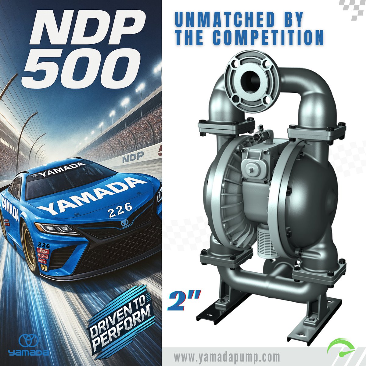 Yamada_Pump's tweet photo. 🚦 The Yamada NDP-500 Series delivers powerful performance unmatched by the competition. 🏎️

#yamadapumps #aodd #NDP500 https://t.co/GjkseCBLnb