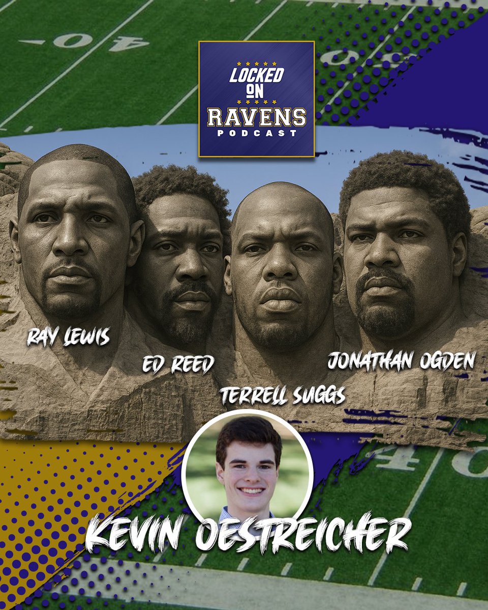 Baltimore Ravens Mount Rushmore, according to <a href="/lockedonravens/">Locked On Ravens</a> host <a href="/koestreicher34/">Kevin Oestreicher</a>.

Ray Lewis
Ed Reed
Terrell Suggs
Jonathan Ogden

Do you agree?
