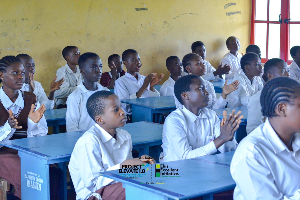 OfficialEEI's tweet photo. #ProjectElevate #ImpactDriven #EducationForAll #SDG4 #EhisExcellentInitiative #CommunityService #HopeInAction #PurposeDrivenLeadership #OguolaCollege
#ehisexcellent https://t.co/Ss6ERsGsfB