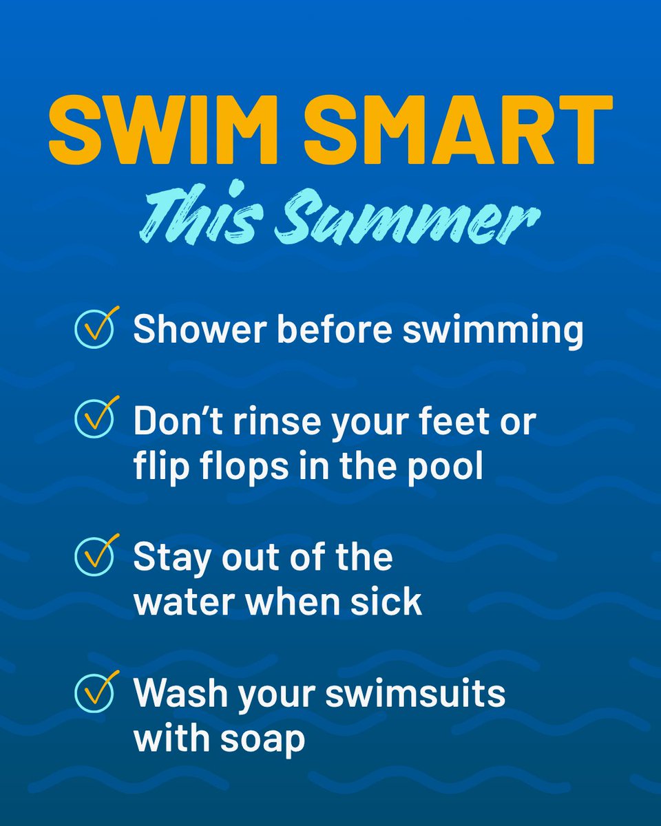 Healthy pools depend on ALL of us doing our part.  🏊👍
Follow these simple steps to help reduce the spread of germs and keep swimming safe for everyone!