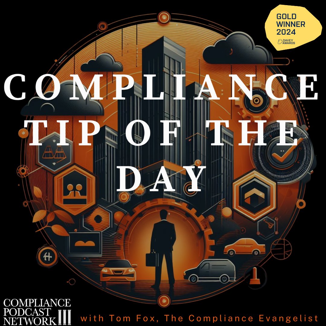 tfoxlaw's tweet image. Today’s #ComplianceTipoftheDay dives into how design drives control effectiveness. Think architecture for compliance.
Hit play here: bit.ly/4nDzUlD #EthicalBusiness #ControlDesign #CorporateCompliance