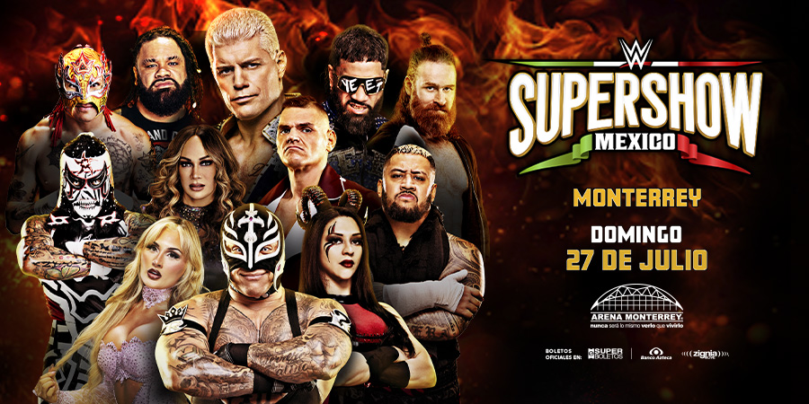 💀🔥 El ring se enciende, las cuerdas van a temblar y la #ArenaMonterrey será una locura💀🔥

💥 WWE regresa este 27 de julio🤘🏽

🎟️👉 ow.ly/kaZl50WozfU