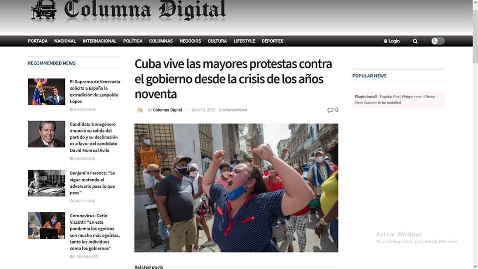 La imagen, de Ismaelito, era demasiado poderosa, justo lo que los medios de (des)información querían transmitir ese día sobre #Cuba. No se resistieron, y así pasó mi hermana <a href="/MAlberty88358/">Mai Lin Alberty</a> de comunista, a "opositora". #CDRCuba #CubaEstáFirme