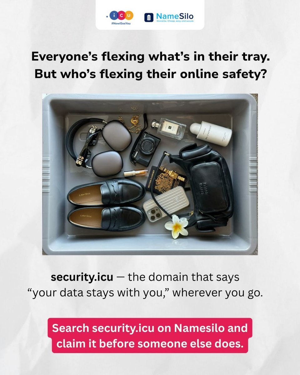 ✈️  Travel in style—but don’t forget to secure your digital baggage.
Lock down security[dot]icu on NameSilo before someone else does. 🔒 buff.ly/zh1G7px 

#DomainSecurity #DigitalSafety #NameSilo #ICUDomain