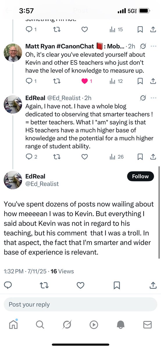It’s too rich.

“I haven’t elevated myself above Kevin. I’m just smarter”