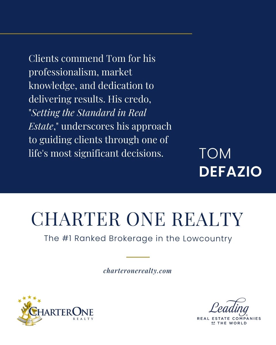 charter1realty's tweet image. Welcome Tom DeFazio to the Charter One Realty team! 🎉

Tom brings 12+ years of experience &amp;amp; a passion for helping others—now serving clients across Hilton Head, Bluffton, &amp;amp; the Lowcountry.

📞 (732) 320-2431
🔗 charteronerealty.com/agent/tom-defa…

#SCRealtor #RealEstate #BlufftonSC #Welcome