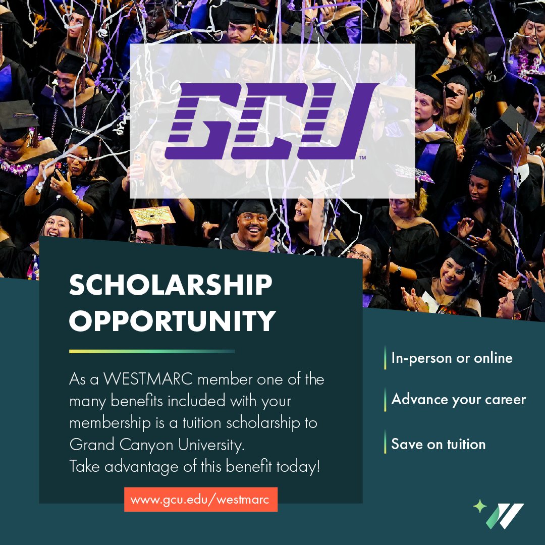 🎓 As a member, you may qualify for an exclusive 10% scholarship off tuition at GCU. And it doesn’t stop there — if you’re a spouse or dependent of a WESTMARC employee or member, you could be eligible for a 5% scholarship off tuition.

🔗Learn more: gcu.edu/westmarc