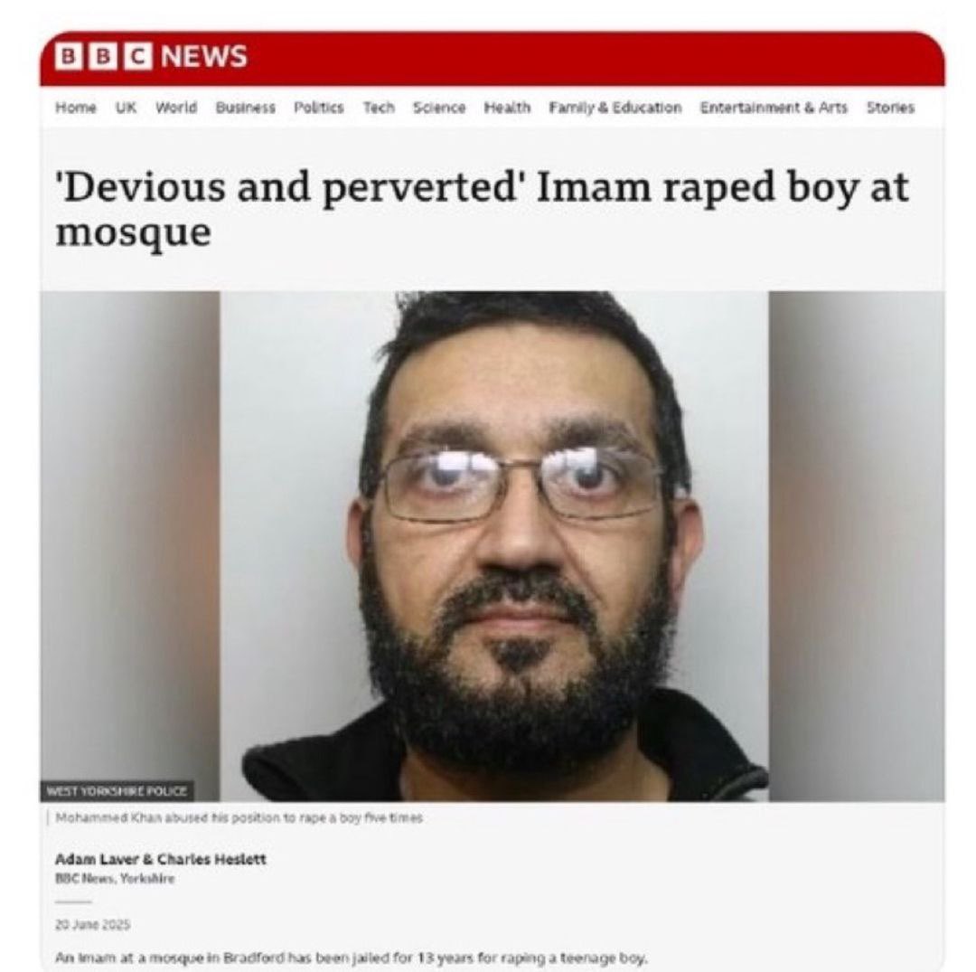 A British Islamist imam who publicly spread false claims about Israeli soldiers raping Palestinian women in Gaza has been arrested for sexually abusing a teenage boy.

Quell the shock