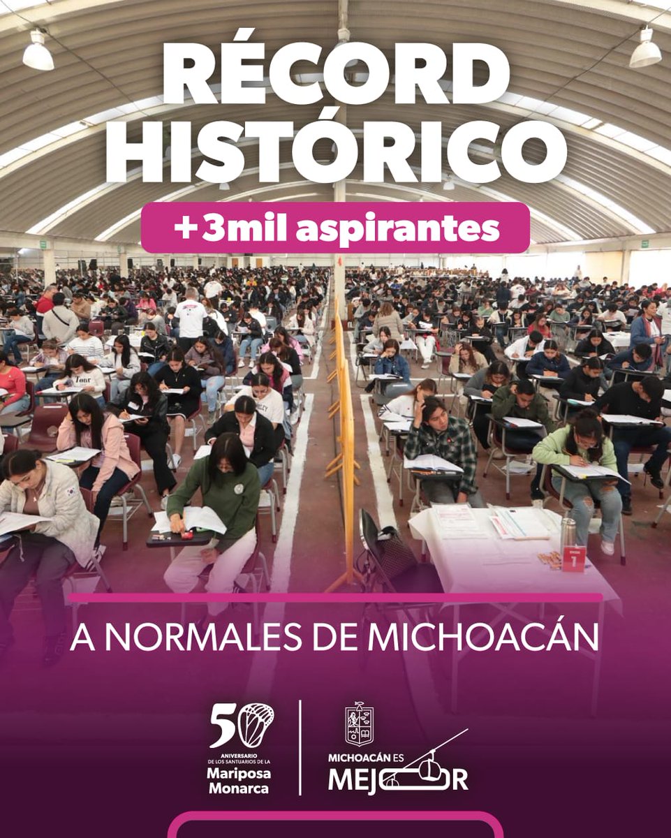El ingreso a las Escuelas Normales de Michoacán es libre de corrupción. Con la cuarta aplicación consecutiva del examen Ceneval, este proceso se consolida como un mecanismo totalmente transparente y en el que participaron en igualdad de condiciones más de 3 mil jóvenes.