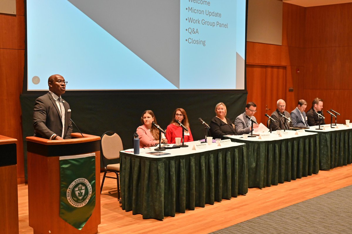 sunyoswego's tweet image. Nearly 40 leaders and 90+ orgs are shaping the future with the Oswego County Micron Strategy Steering Committee β investing in broadband, child care, STEM, housing and workforce pipelines to help our region thrive alongside Micronβs $100B investment.
π ow.ly/9JAB50Wn8HQ
