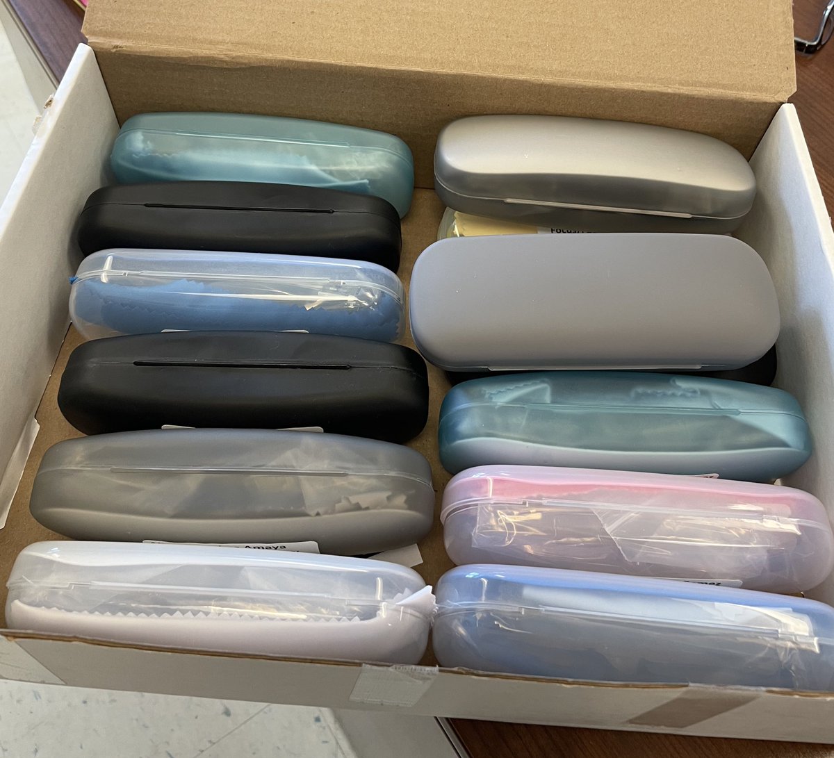 GloriaJCSL's tweet image. Glasses from @ColumbiaLight have arrived! Our @HHESHUSKIES who received eye exams and needed glasses in June, will each get 2 pairs is glasses, a pair for home and a pair for school. 👓🫶 #specialdelivery @CSconnect_MCPS @Mcps_MD