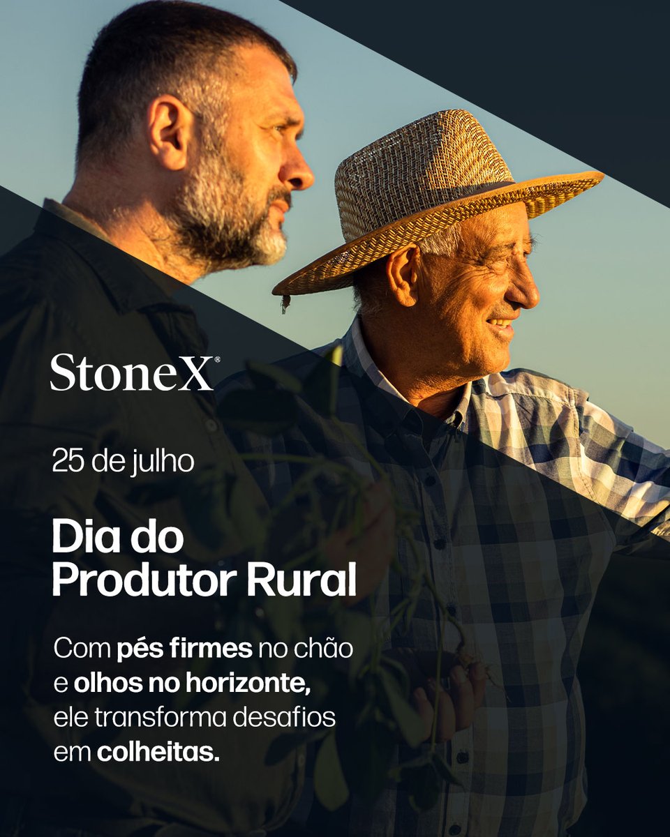 StoneX_Brasil's tweet image. Nossa admiração e reconhecimento a quem alimenta sonhos e nações.

É no suor do campo que germina a esperança de um país! 🌱🇧🇷

#produtor #produtorrural #agro