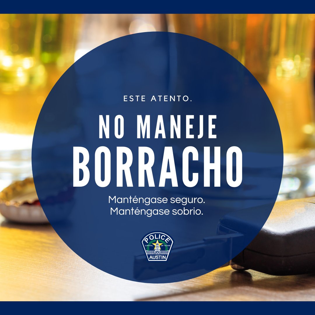 Austin_Police's tweet image. Driving while impaired can reduce your reaction speed significantly and endanger others on the road. Don't drink if you plan on driving home. Instead, plan a sober ride home or have a designated driver if you're going to drink.
#ArriveAlive #EndTheStreakTX
.
Manejar bajo los…