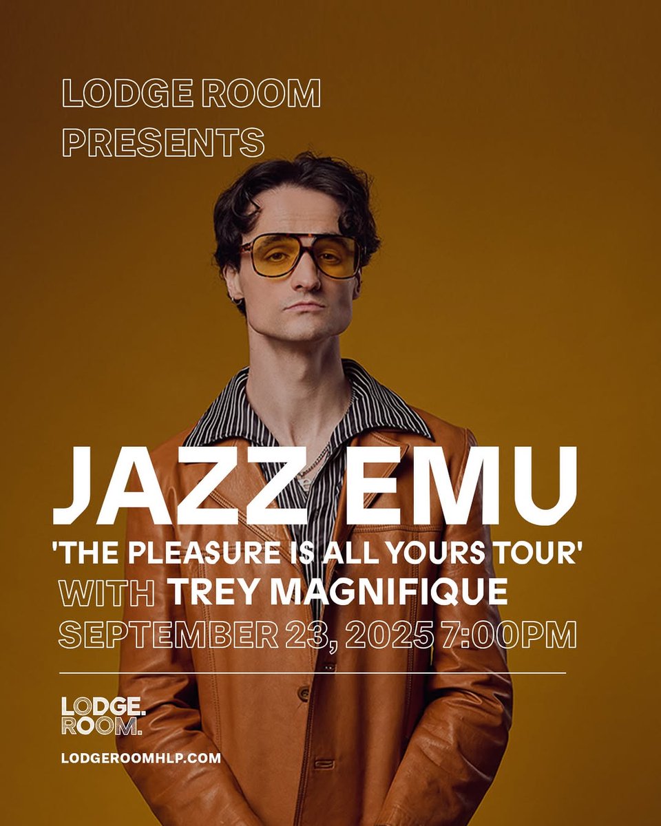 Trey Magnifique is opening for <a href="/thejazzemu/">Jazz Emu</a>  on SEPTEMBER 23 for ‘The Pleasure Is All Yours tour’ ❤️‍🔥 tickets via lodgeroomhlp.com/shows/jazz-emu/
