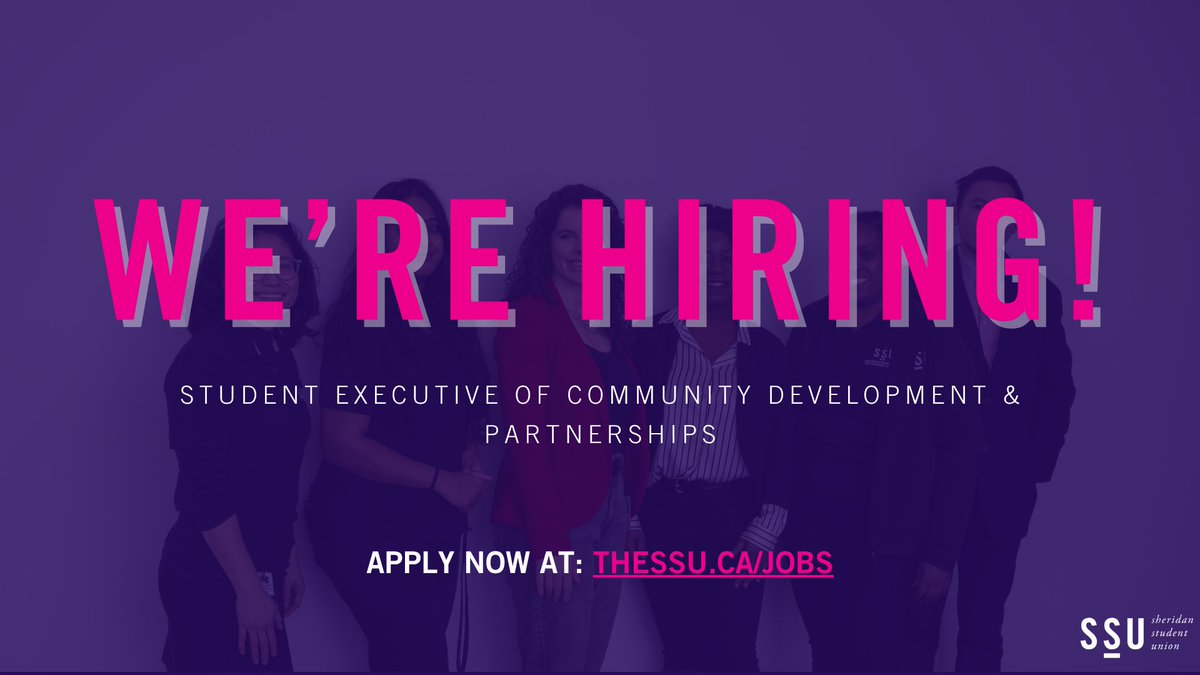 Sheridan Student Union (@the_ssu) on Twitter photo Our Executive team is looking for a current <a href="/sheridancollege/">sheridancollege</a> student to fill their new role; Student Executive of Community Development & Partnerships🌟
If you are passionate about working towards building a strong campus community, get started here ➡️ bit.ly/2AEOS3x Our Executive team is looking for a current <a href="/sheridancollege/">sheridancollege</a> student to fill their new role; Student Executive of Community Development & Partnerships🌟
If you are passionate about working towards building a strong campus community, get started here ➡️ bit.ly/2AEOS3x