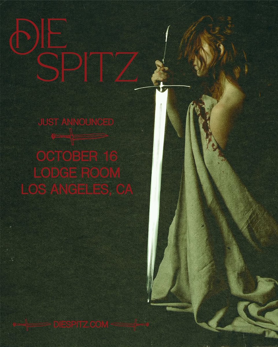 Save the date for October 16‼️ Die Spitz headlines Lodge Room in Los Angeles. Tickets on sale Friday, 7/18 at 10a 🎟️ lodgeroomhlp.com/shows/die-spit…