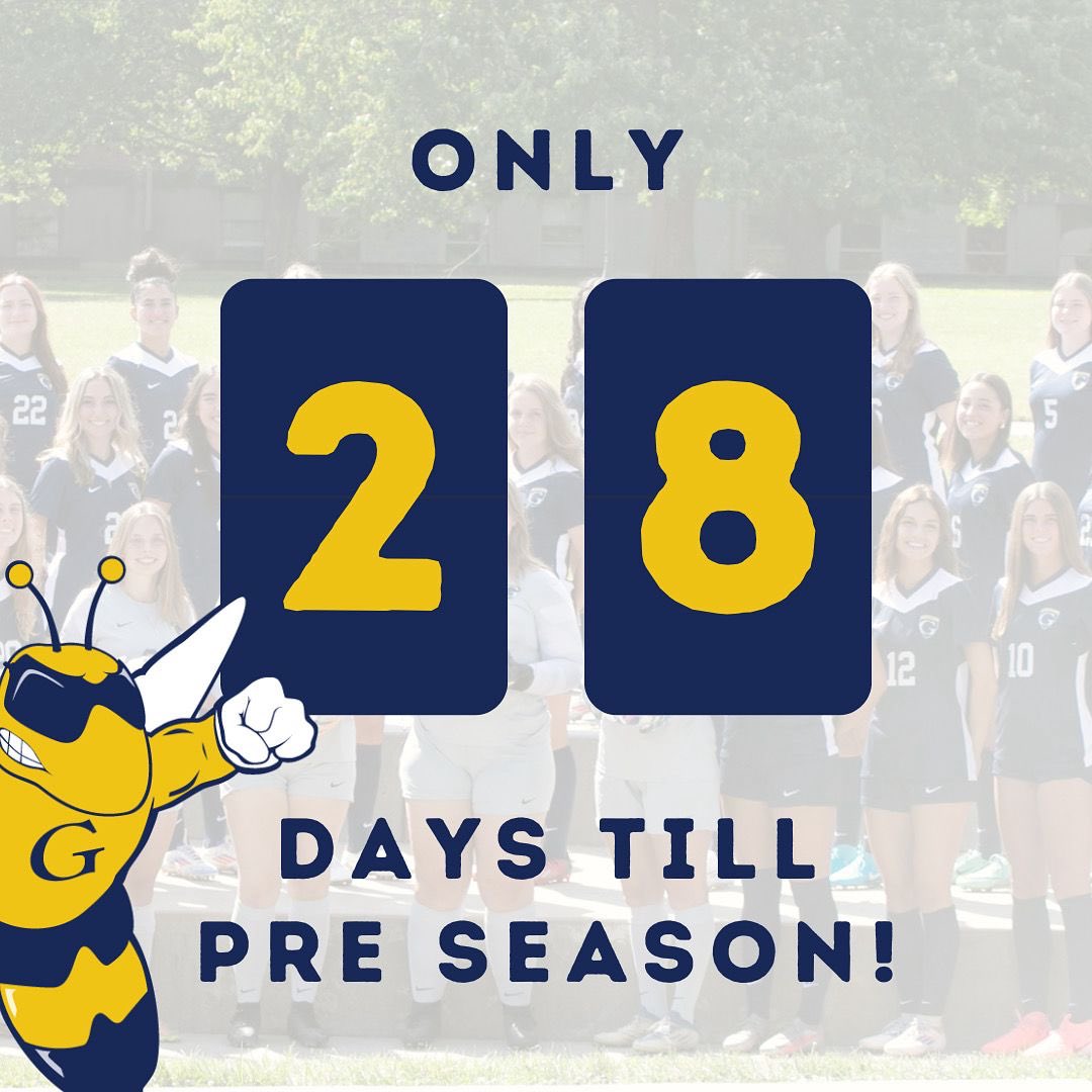 The countdown is ON ⏳ Only 28 days until preseason + move in day!!! We can’t wait to have you all here 💛💙