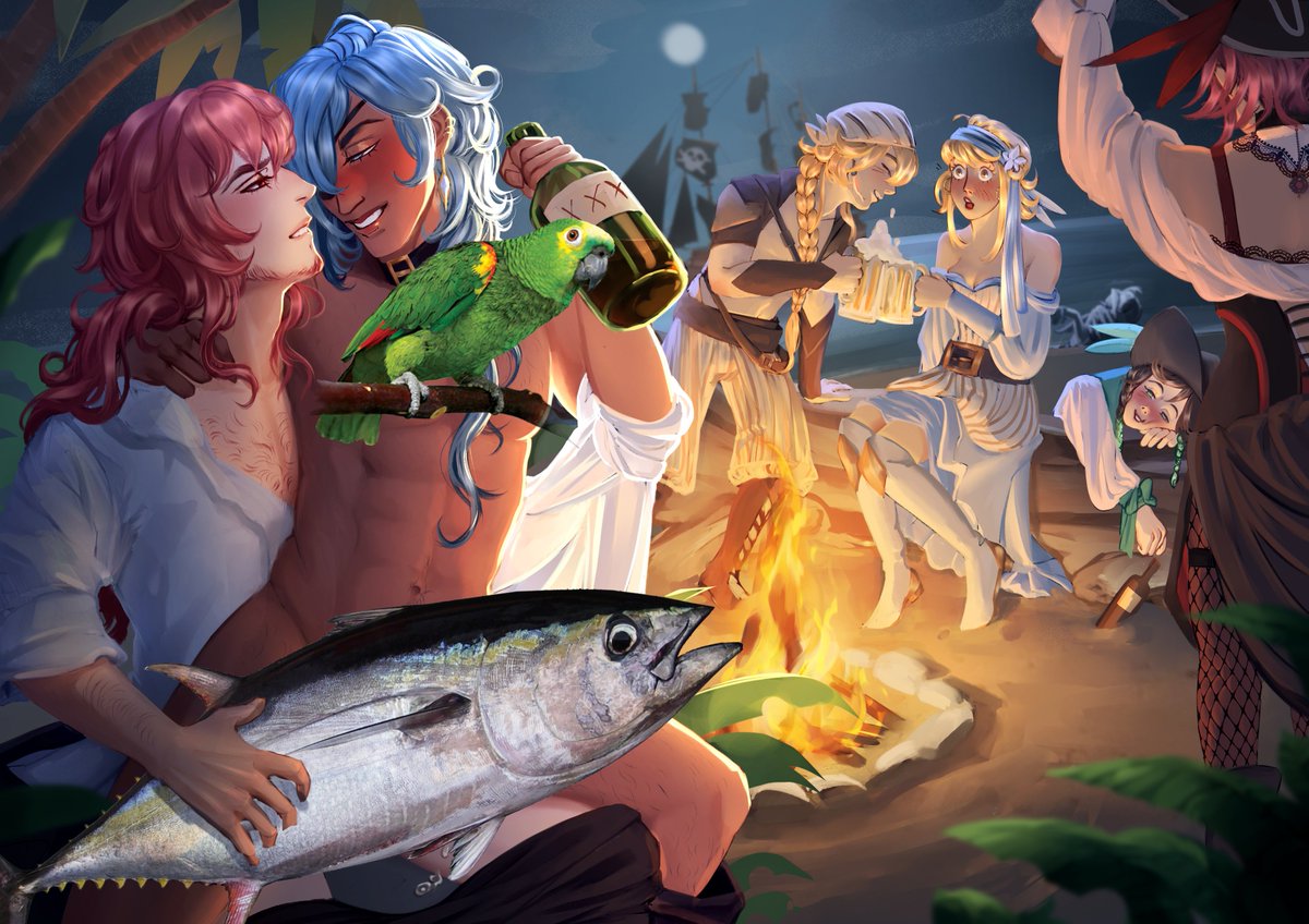 🔞(nsfw) Luckae Pirates AU 🏴‍☠️ 

 They have a thing for exhibitionism, what can we do 💅  the crew is used to it, no worries💃  

#luckae