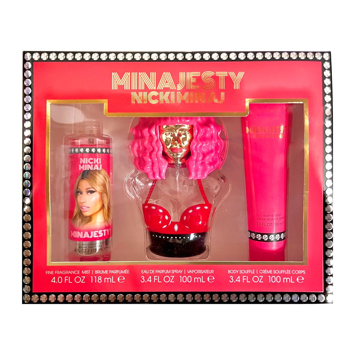 ShopWithNicki's tweet image. NEW: #MinajestyFRAGRANCE @NICKIMINAJ Minajesty Perfume 3-Piece Gift Set
$41.85 (58% off)
Includes:
3.4 Oz Eau De Parfum Spray
3.4 Oz Body Soufflé
4.0 Oz Fine Fragrance Mist
beautyqueensupply.com/product/458497… (beautyqueensupply)