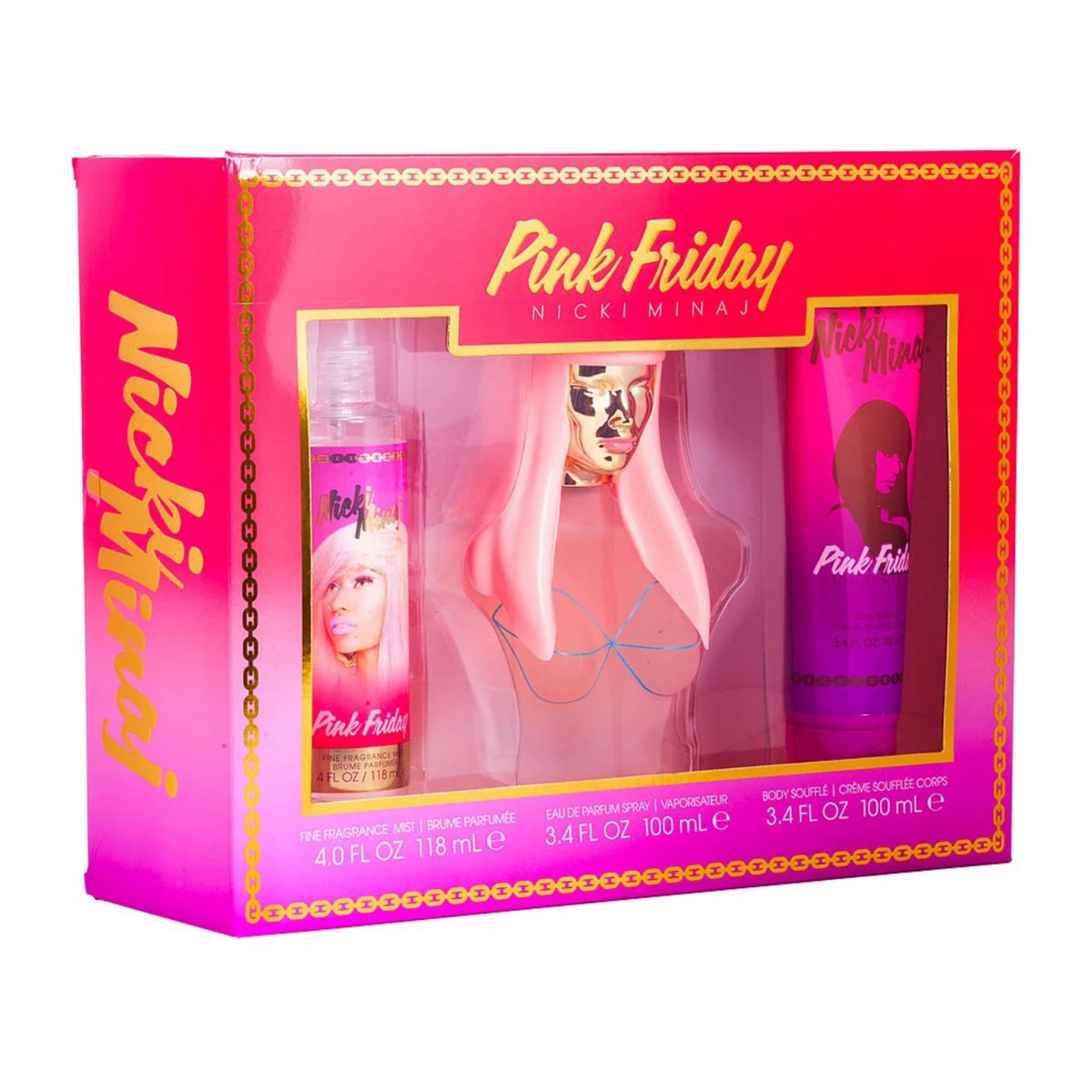 ShopWithNicki's tweet image. NEW: #PinkFridayFRAGRANCE @NICKIMINAJ Pink Friday Perfume 3-Piece Gift Set
$32.75 (37% off)
Includes:
3.4 Oz Eau De Parfum Spray
3.4 Oz Body Soufflé
4.0 Oz Fine Fragrance Mist
fragrancenet.com/perfume/nicki-… (@FragranceNet)
