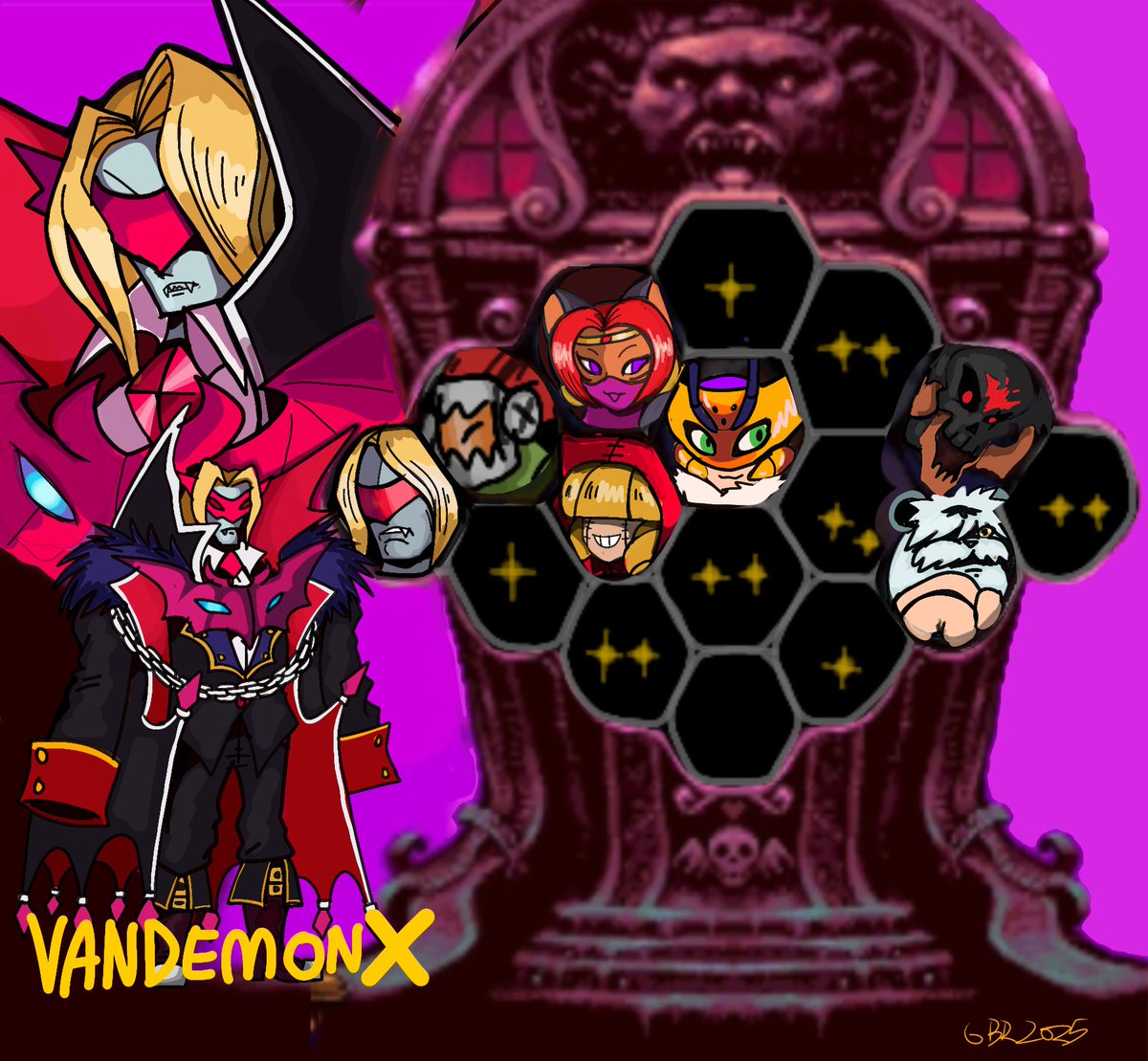Ok got distracted by few thimgs byt got more these done.
First time drawing vandemon x.... Or myotismon but indont like that name.
#Digimon