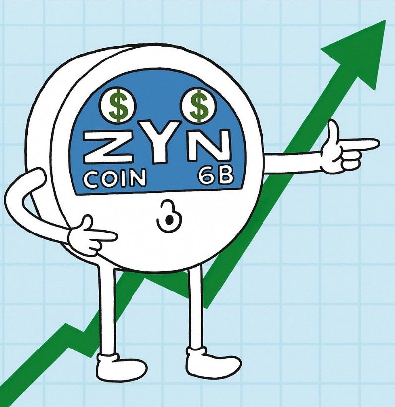 how many likes can the $ZYN mascot with a bullish chart get?🤔