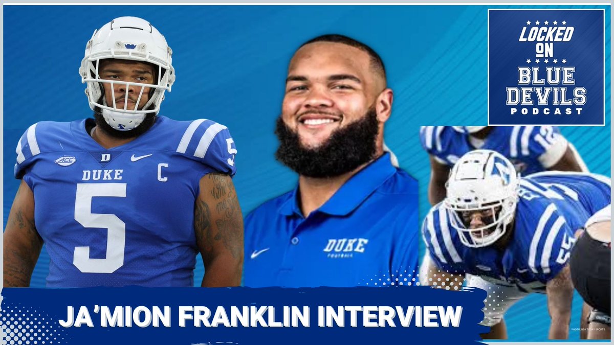 Locked On Blue Devils (@lo_bluedevils) on Twitter photo WATCH: <a href="/_JJ_Jackson_/">JJ Jackson</a> chats with <a href="/Jamion_Franklin/">Ja’Mion Franklin</a> about his career playing for <a href="/DukeFOOTBALL/">Duke Football</a> and more. Enjoy! #Duke #CollegeFootball
youtu.be/jZfo9BV3oFU WATCH: <a href="/_JJ_Jackson_/">JJ Jackson</a> chats with <a href="/Jamion_Franklin/">Ja’Mion Franklin</a> about his career playing for <a href="/DukeFOOTBALL/">Duke Football</a> and more. Enjoy! #Duke #CollegeFootball
youtu.be/jZfo9BV3oFU