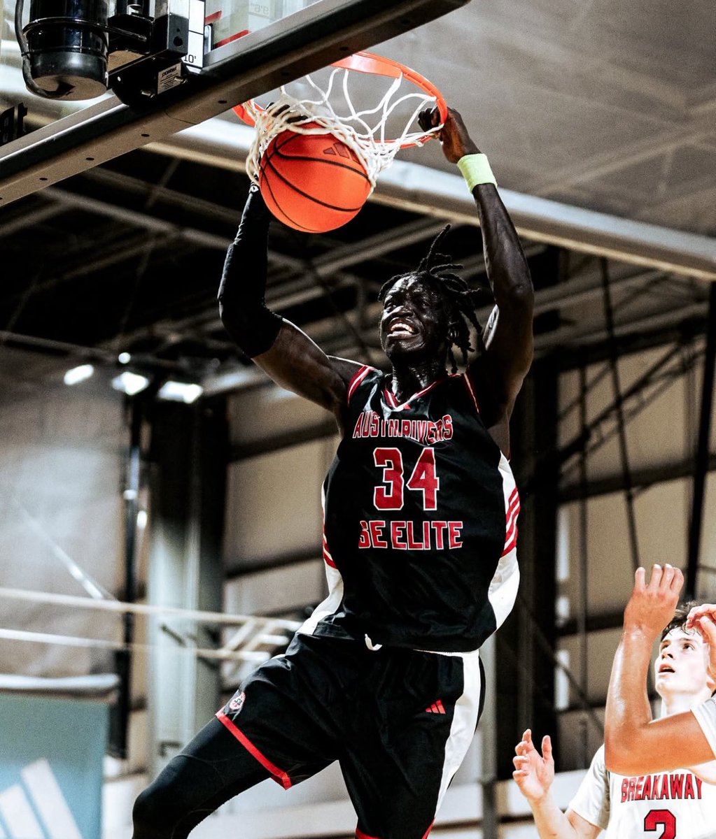 Symon Ghai (‘26) | 7’3 Center | Austin Rivers SE Elite

He moves exceptionally well—running the floor with purpose and showing impressive lateral mobility in ball screen coverage. He’s active and engaged defensively, using his voice to anchor the paint and displaying strong