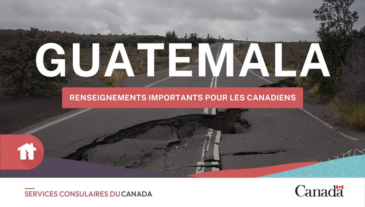 VoyageGdC's tweet image. Des tremblements de terre ont eu lieu au #Guatemala, causant des dégâts et faisant des victimes dans les départements d'#Escuintla, #Sacatepéquez et #Guatemala. Si vous y êtes, surveillez les médias locaux et suivez les directives des autorités locales. voyage.gc.ca/destinations/g…