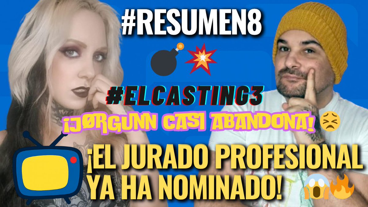 HablamosdeTv's tweet photo. 💥 CONATO de ABANDONO + NOMINADOS del JURADO PROFESIONAL | Resumen 8 | #ElCasting - Hablamos de tele
https://t.co/suGK8PoXq9 https://t.co/Qw6zeboDbh