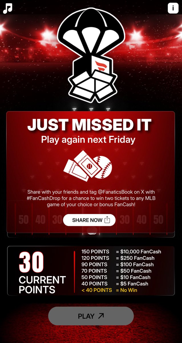 Don't miss out, play the Fanatics #FanCashDrop

Never win fanatics.onelink.me/5kut/p6fykbjo