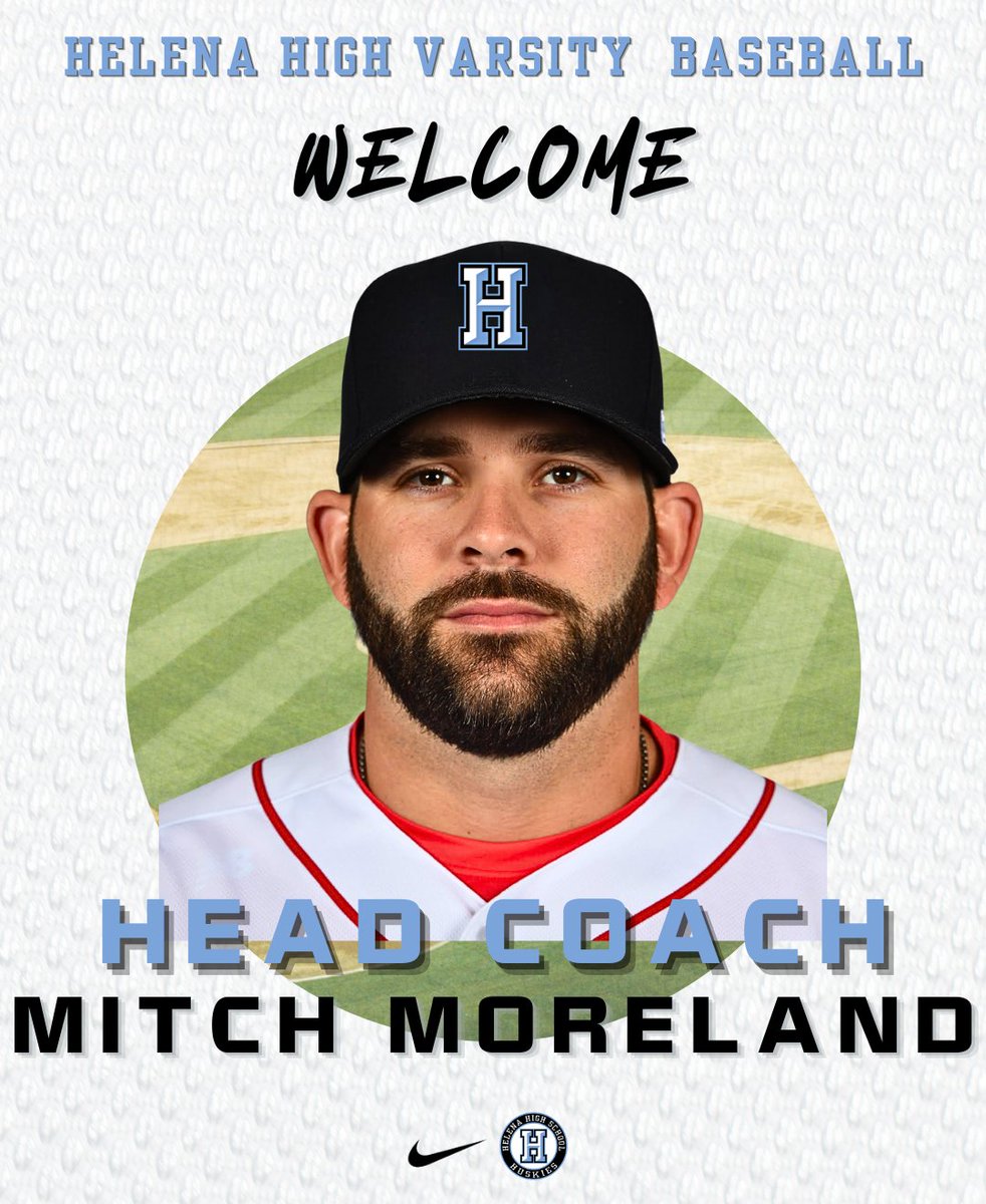 HelenaHSSports's tweet image. Helena High School would like to give a warm welcome to our new head baseball coach, Mitch Moreland! World Series Champ, Mississippi State Ring of Honor member, 12 year MLB veteran. Mitch lives in Helena with his wife Susannah and their three children—Crue, Swayze, and Ledger.