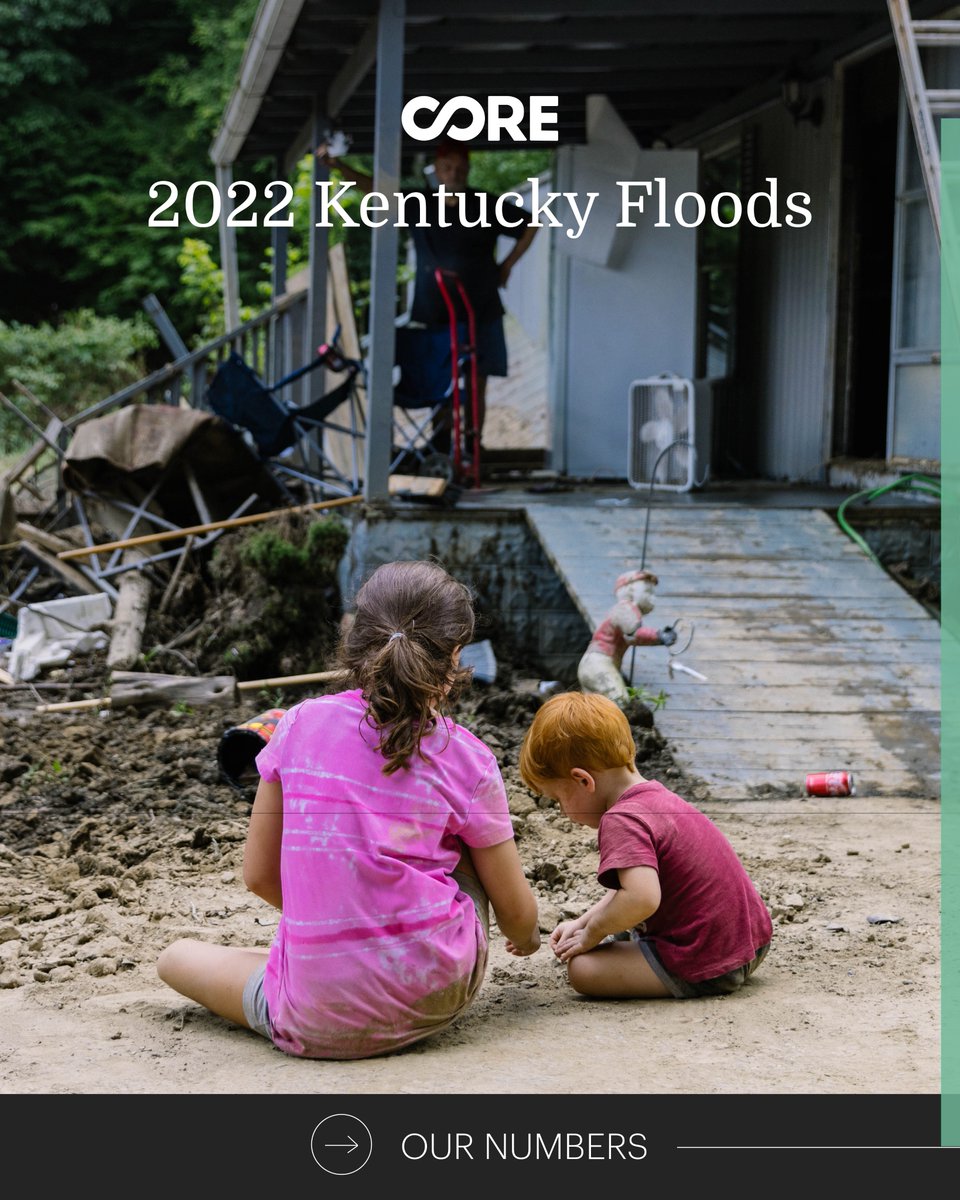 COREresponse's tweet image. Another devastating flood, similar to the one in Texas, struck Kentucky in 2022 when torrential rainfall caused widespread destruction across central Appalachia.
CORE responded quickly to provide critical support to low-income and high-risk communities.