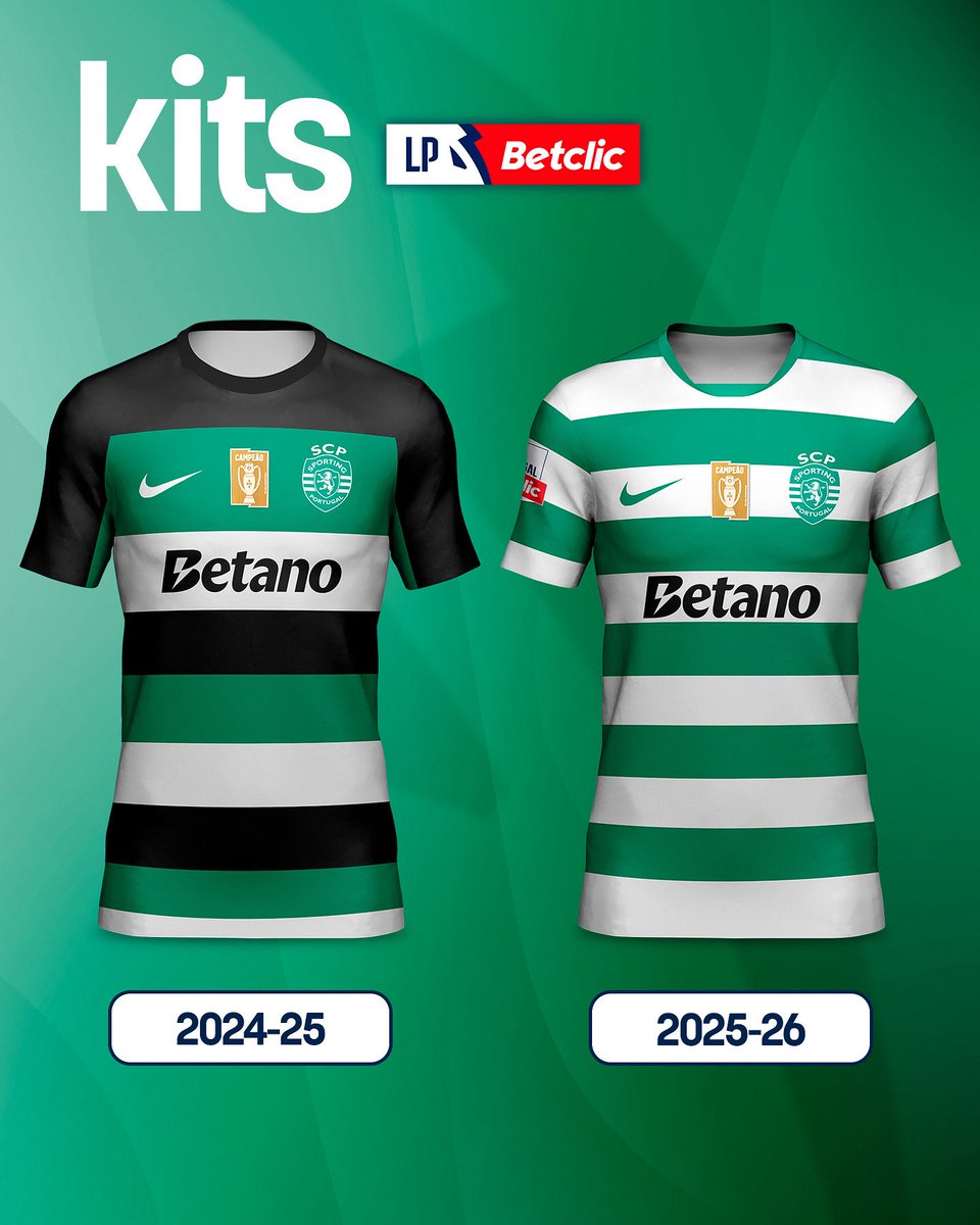 De volta ao Clássico Verde e Branco 🟢⚪

Apesar das mudanças, há algo que se manteve na camisola dos leões 🦁 e não 
estamos a falar do emblema… 👀

Qual é a versão que gostas mais?

#LigaPortugal #LigaPortugalBetclic #SCP