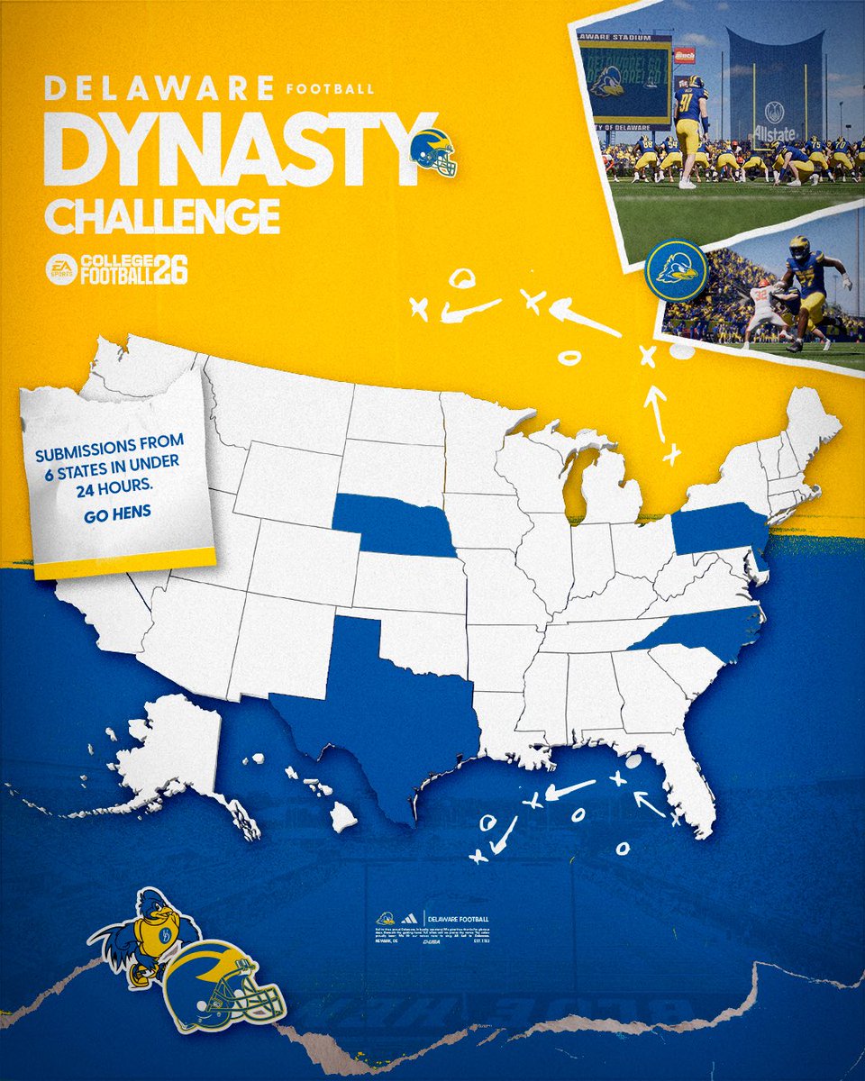 Delaware_FB's tweet photo. Becoming America’s Team one state at a time 👌 https://t.co/k6PjsQNUF9