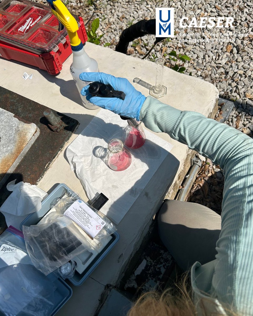 🌊 Just wrapped up the first week of collecting samples from various wellfields and surface water sources for geochemical analysis for one of our graduate student's research project. Big shoutout to an amazing group of scientists and staff for all the support! 🙌 Teamwork makes