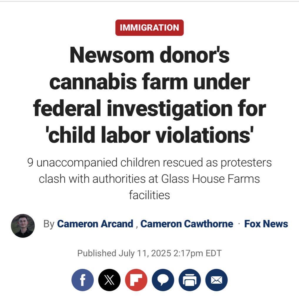Libs of TikTok (@libsoftiktok) on Twitter photo Gavin Newsom is very sad because his donor’s weed farm child slaves were rescued by the Trump admin
Now who’s the SCUM <a href="/GavinNewsom/">Gavin Newsom</a> Gavin Newsom is very sad because his donor’s weed farm child slaves were rescued by the Trump admin
Now who’s the SCUM <a href="/GavinNewsom/">Gavin Newsom</a>