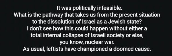 This is my biggest issue with the Contrapoints post. It’s not fucking doomed. This kind of defeatist rhetoric reveals a set of priorities that doesn’t align with the pro-Palestinian movement. This is why ppl are upset.